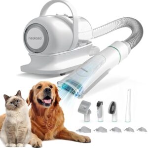 neabot Neakasa P1 Pro Pet Grooming Kit & Vacuum Suction 99% Pet Hair, Professional Clippers with 5 Proven Grooming Tools for Dogs Cats and Other Animals